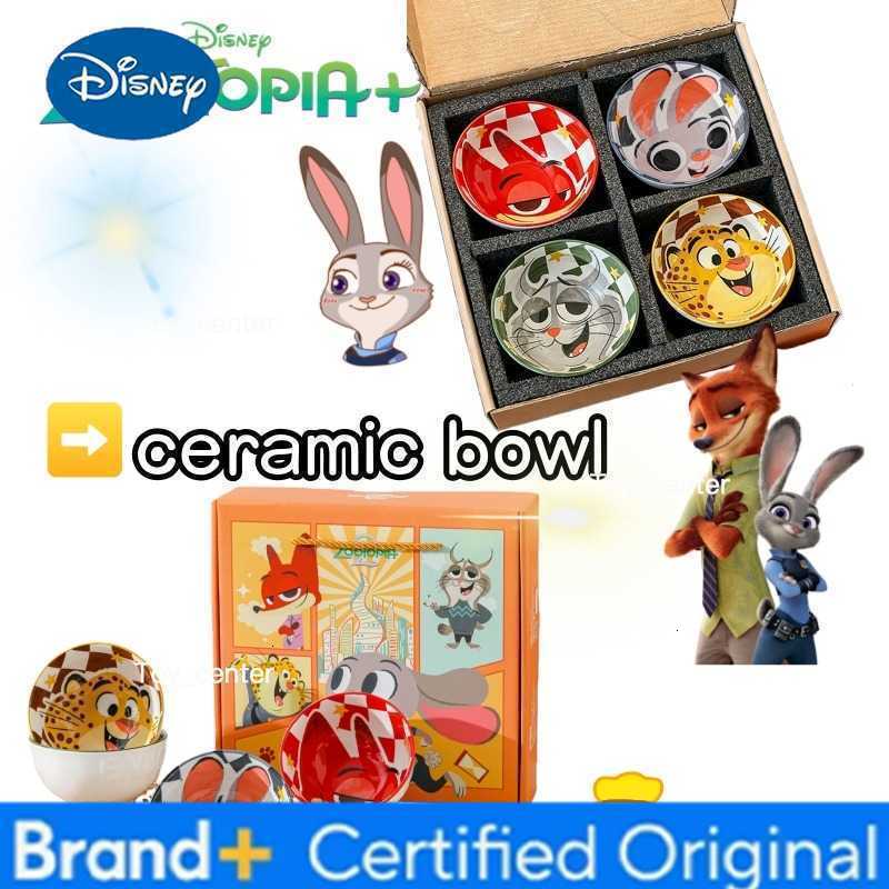 Disney Zootopia Judy Nick Creative Cartoon High-Quality Ceramic Tableware Girly Style Personalized Ceramic Bowl Birthday Gift H260302