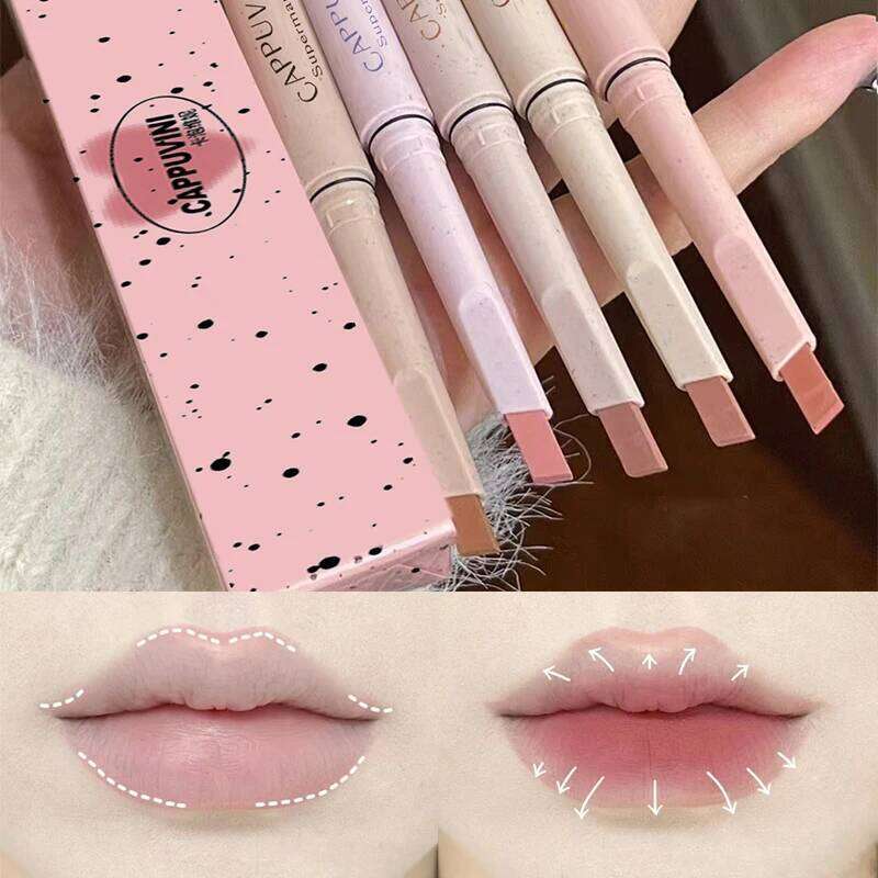 Matte Nude Pink Liner Lipstick Pencil Makeup Long-lasting Waterproof Brown Tint Draw Lip Outline Pen Korean Style H260302