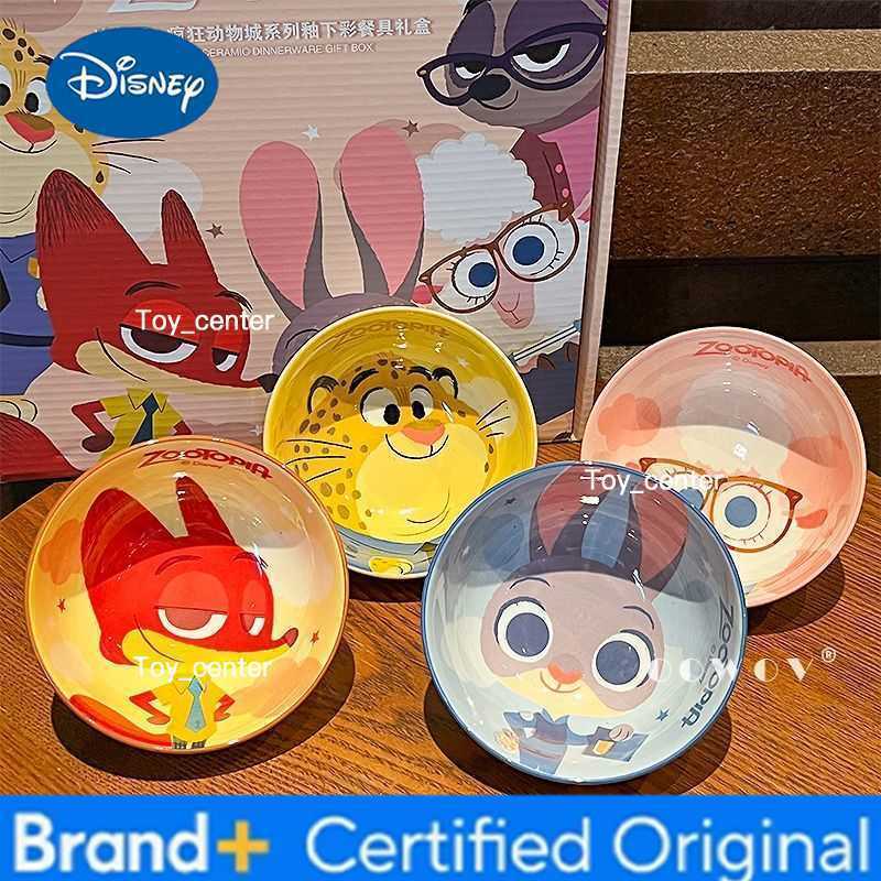 Disney Zootopia Judy Nick Ceramic Bowl Birthday Gift 2026 New Cartoon Style Girls Household Use Soup Rice Bowl Tableware Gift H260302