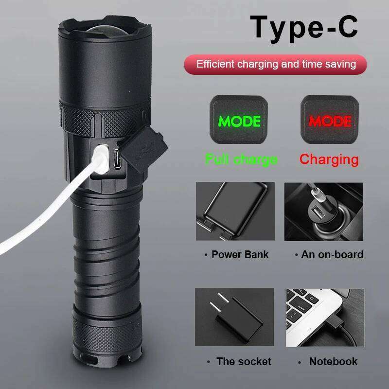 Super XHP199 Most Powerful Rechargeable LED Torch Light XHP160 XHP90 High Power Flashlight 18650 Tactical Lantern Z260301