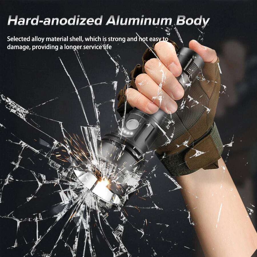 YEMAO Ultra Powerful 2840LM Rechargeable LED Flashlight, 900m Beam Distance, Durable Aluminum Alloy Torch For Camping Hiking Z260301