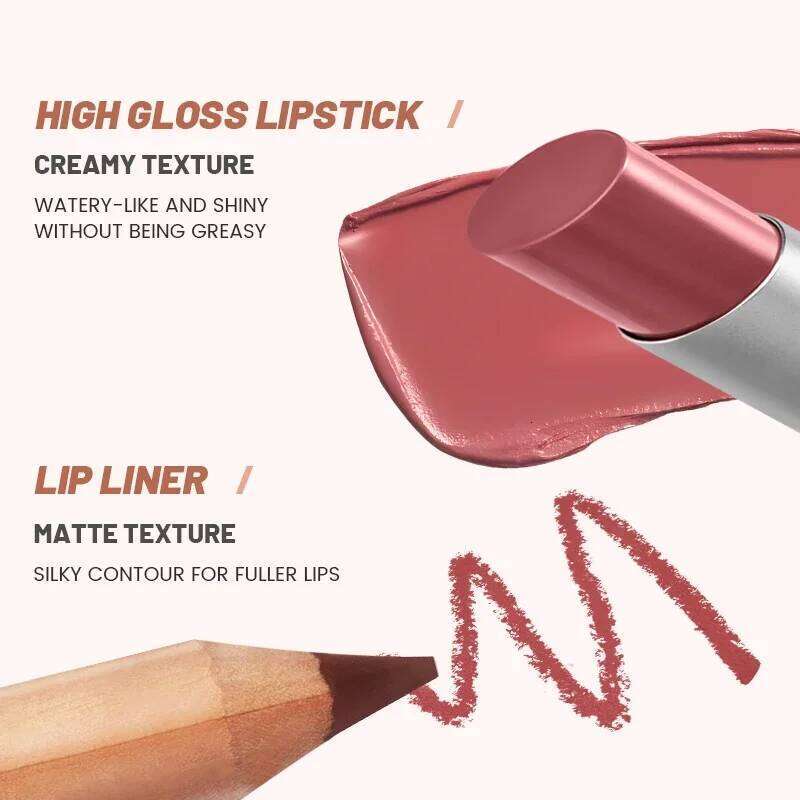Pudaier Line Wet Gloss Lip Oil Set - Mirror Gloss, Moisturizing and Long-lasting, Daily Natural Nourishing Smudge, Gift H260302