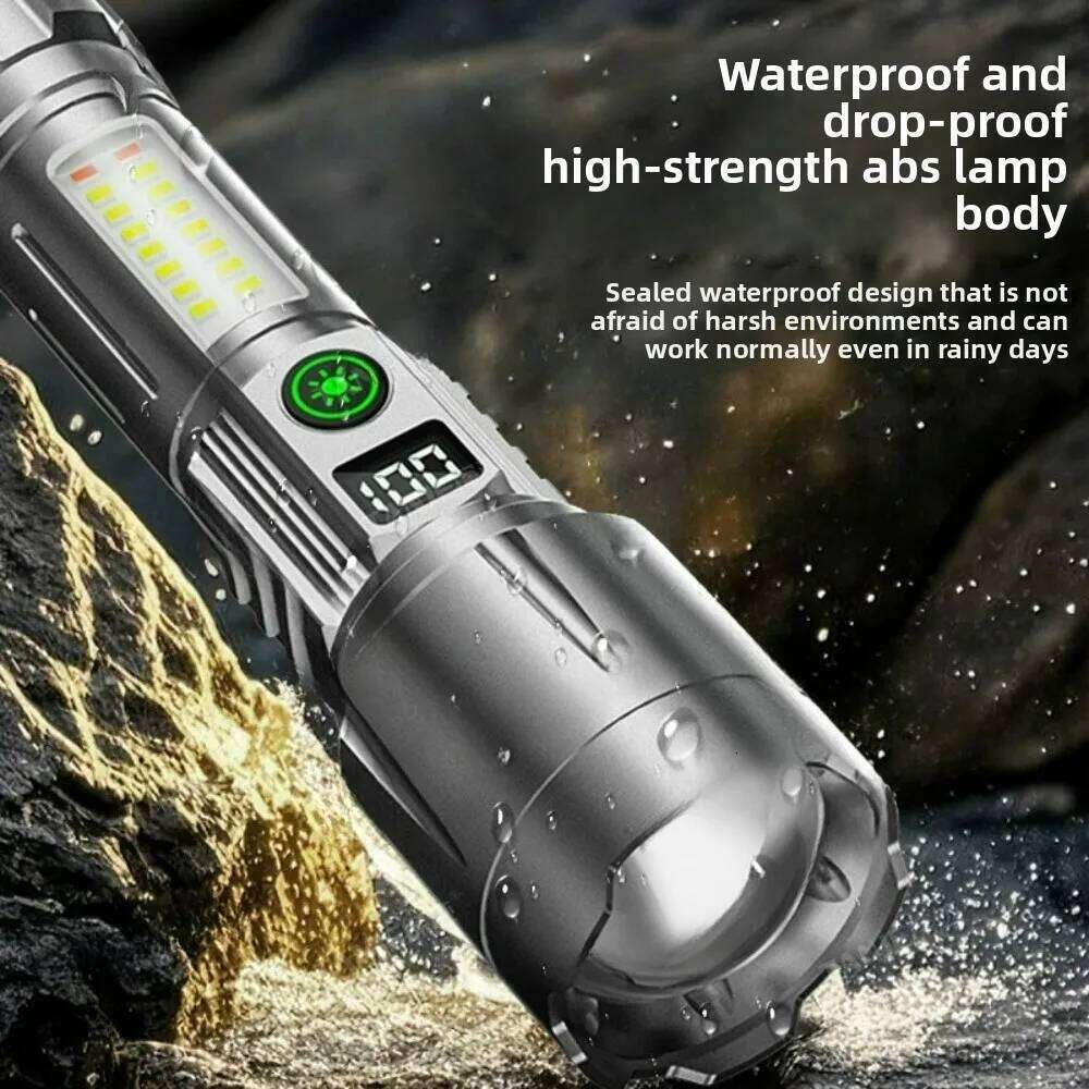 Super Bright Rechargeable Tactical Flashlight Ultra-Bright Long-Shot Multi-Functional Laser Portable Torch Outdoor Activities Z260301