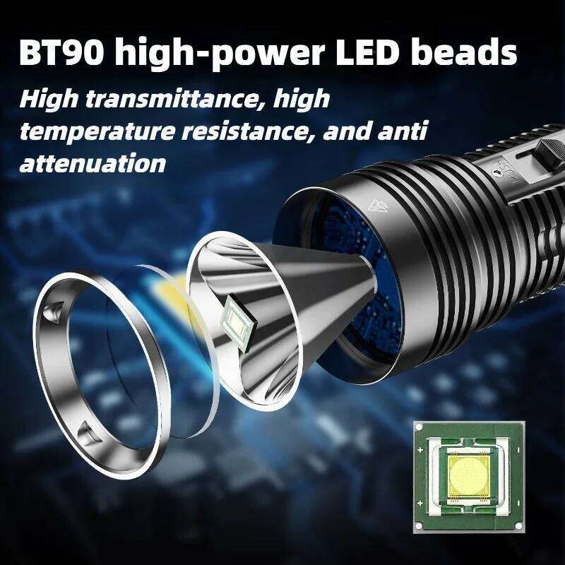 Strong Light Professional BT90 Chip Flashlight Waterproof Rechargeable LED Torch Powerful Scuba Diving Lantern Z260301