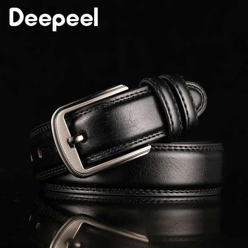 1Pc Deepeel 3.7*110-130cm Men's 2nd Cowskin Leather Belts Male Designer Business Waistband Crafts for Adults Jeans Accessories S260228