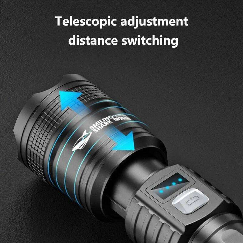 Telescopic Zoom Flashlight Strong Rechargeable Super Bright Long-range Mini Portable Home Outdoor Durable LED Light Z260301