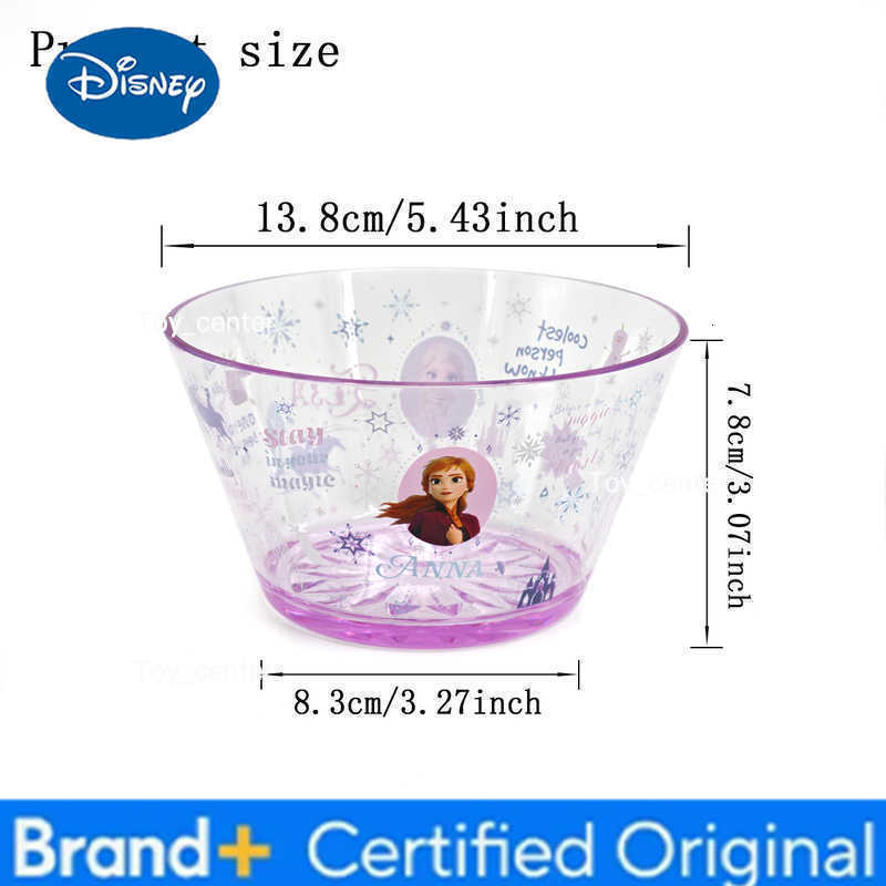 Disney 1pc cartoon Frozen Anna Elsa and Olaf AS plastic transparent plate bowl family dinner and birthday party gift tableware H260302