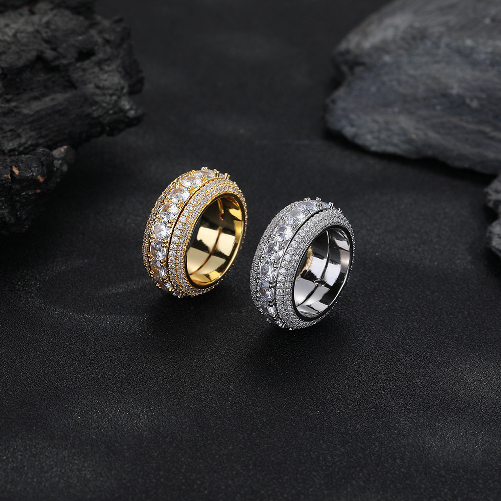 Jewelry Male ring 5A Zircon Cz white gold filled Party Engagement Wedding Band Ring for Men Size 7-11 S18101608