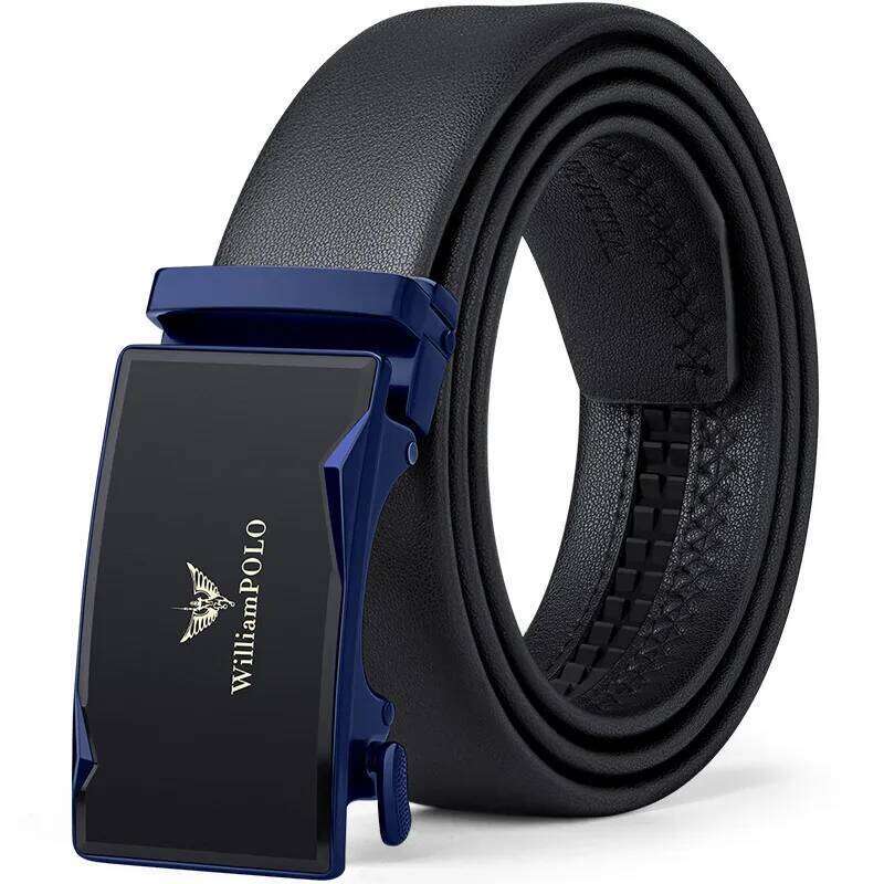 Men's leather fashionable automatic buckle belt, personalized and versatile casual belt S260228