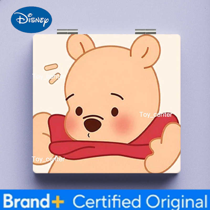 Disney Winnie the Pooh Mirror Portable Small Mirror Portable Folding Mirrors Cartoon Double-Sided Pattern Makeup Gift For Girl H260302