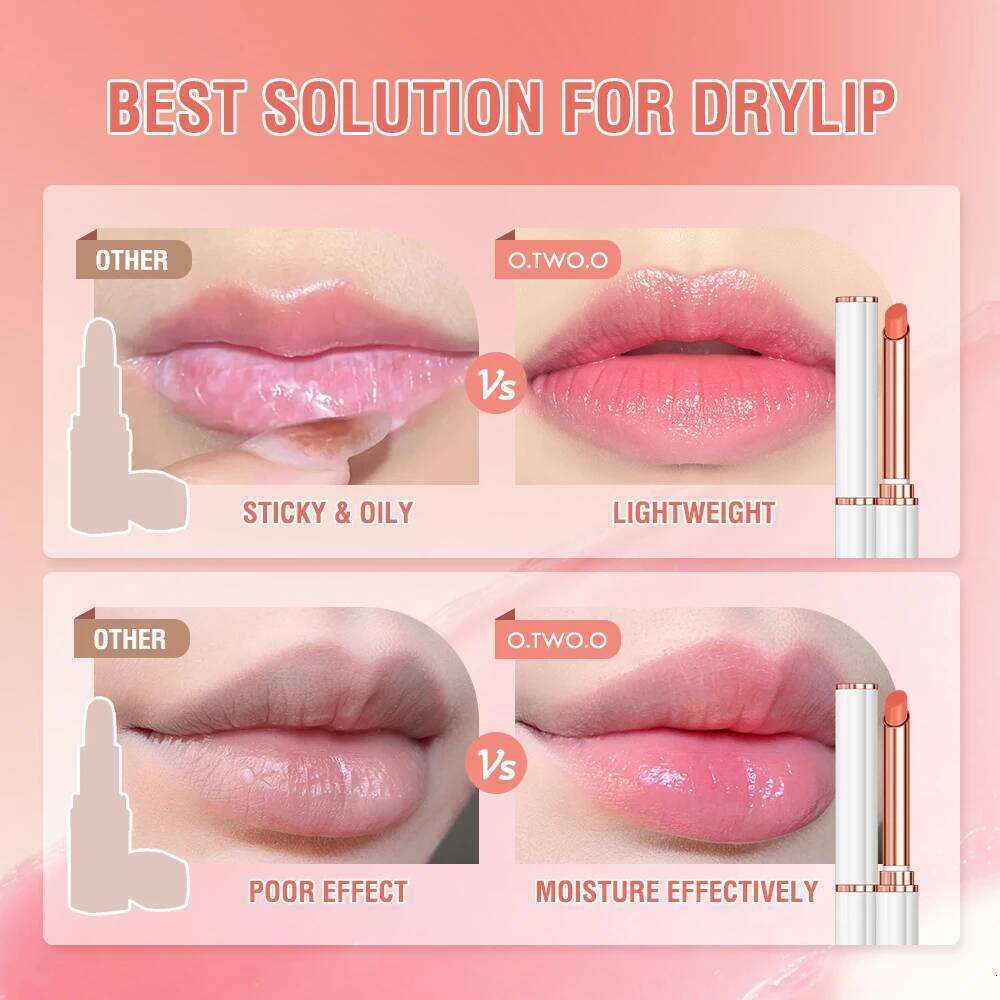 O.TWO.O Moisturizing Balm Color Changing Batom Natural Beeswax Lipstick Nutritious Lip Care For Daily H260302