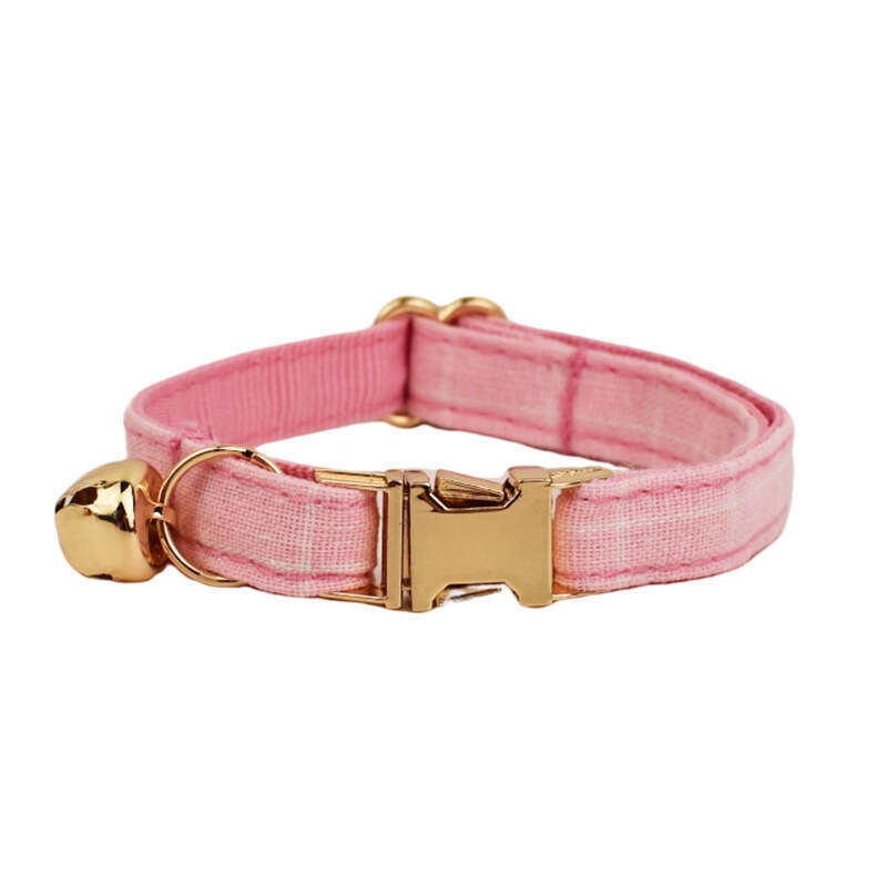 Pet Dog Collar Dog Clothes Luxury Tweed Pet Collar with Bell Adjustable Safety Buckle Multi Color Cat Dog Collar Wholesale