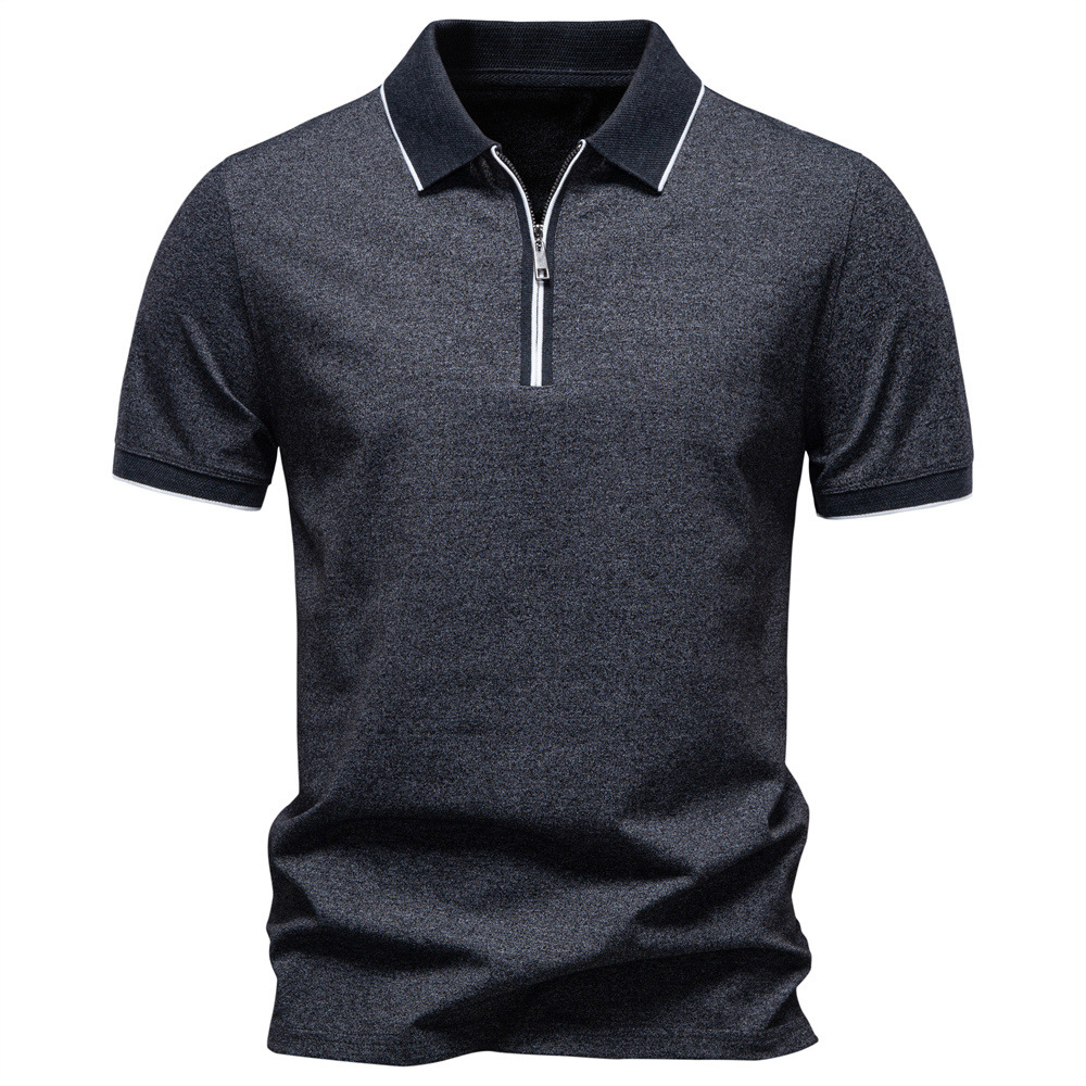 2026 Spring/summer New Model Foreign Trade Designer Hoodie Cross-border Turn-down Collar Zipper European Size Business Casual Men's Designer Shirt Polo Shirt