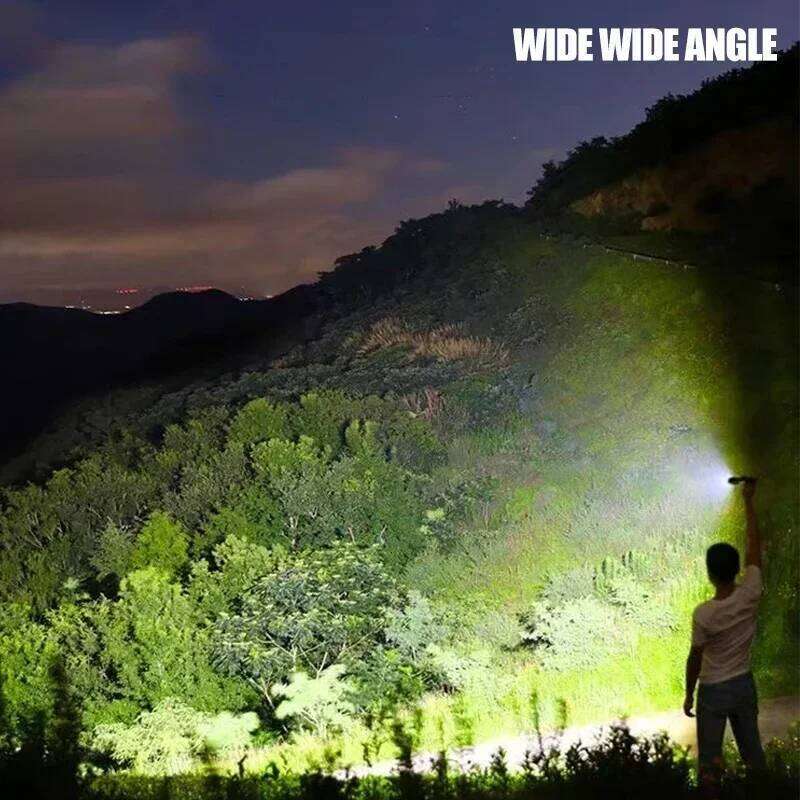 High Strong Power Led Flashlights Portable Tactical Torch with Display Light USB Charging Camping Fishing Emergency Zoom Lantern Z260301