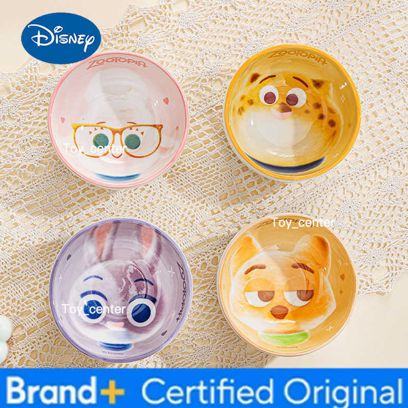 Disney 45-Inch Ceramic Bowl Set Cute Animal Salad Noodle Bowl Heat Resistant Rice Grain Bowl Kitchen Utensils Microwave Safe H260302