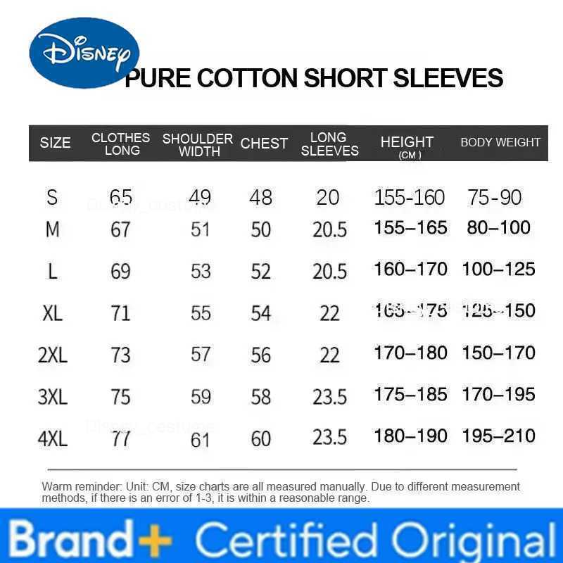 Disney Family Summer Mens Womens T-shirts Cartoon Print Oversize Fashion Cotton Parent Child Top Casual Couple Daily Street H260302