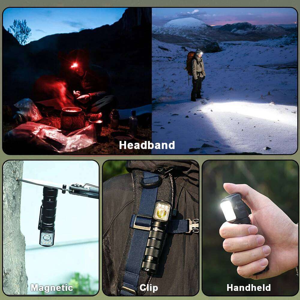 SOFIRN HS42 2100lm Headlamp 18650 USB C Rechargeable RED Flashlight SST40 LED EDC Torch with Magnetic for Camping Z260301