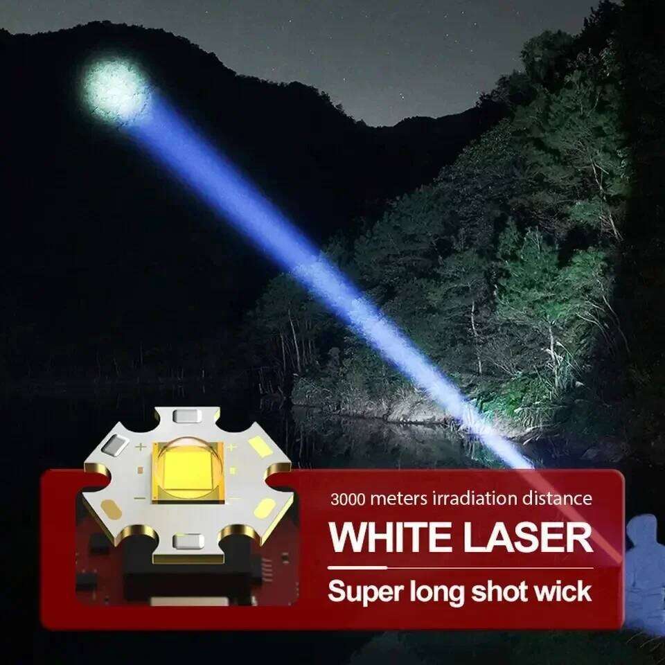 High Power 10000 Ultra Powerful Torch Usb Rechargeable Led Lamp Fluorescence Army Tactical Flashlight Hunting Camping Z260301