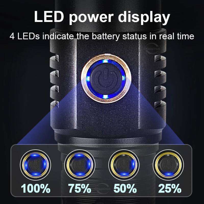 High Power Rechargeable LED Flashlight 4-Core XHP360 Detachable Portable Lantern 3 Lighting Modes Tactical Flashlights Camping Z260301