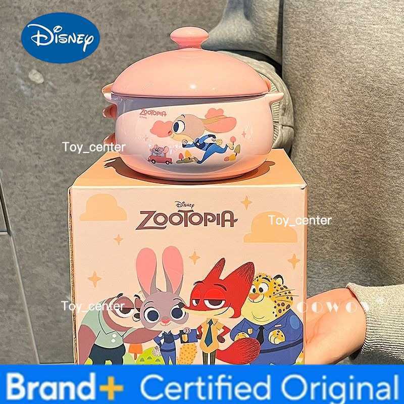 Disney Zootopia2 Judy Nick Instant Noodle Bowl Ceramics Stitch Tableware Kitchen Supplies Thermostability Gifts for Girls H260302