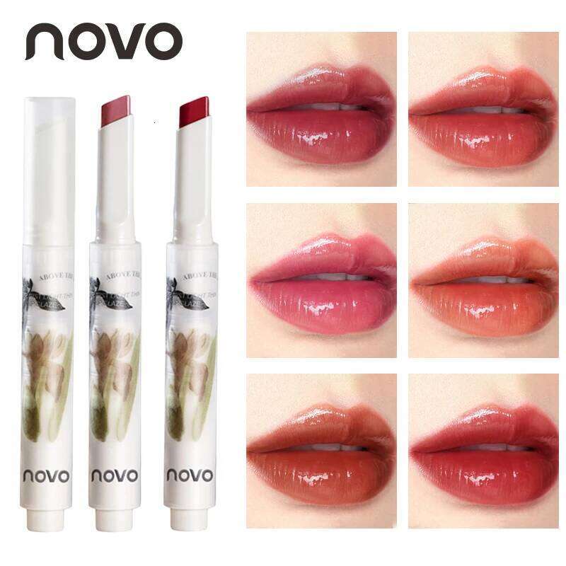 Hydrating Berry Shade Glossy Lipstick,Water Glow Lip Gloss,Long-Lasting,Non-Drying,Non-Sticky,Glycerin-Enriched,Vitamin E H260302