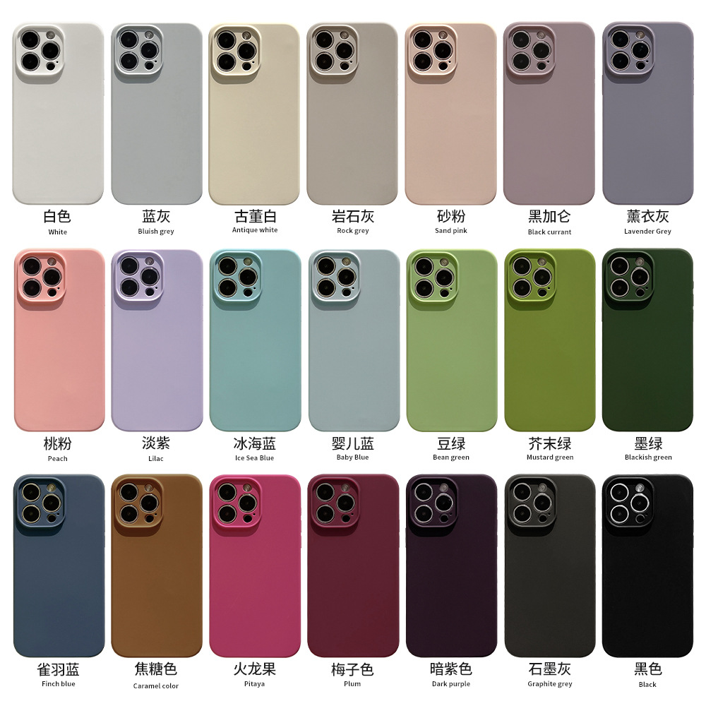 Liquid Silicone Case for iPhone 17 16 15 14 13 12 11 Series Shockproof Anti-Scratch Slim Fit