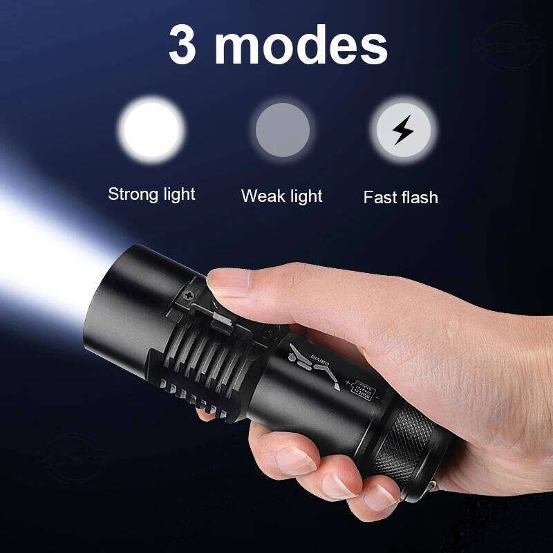 High Power Flashlight Waterproof Professional Diving Light Underwater Torch lighting at night submersible Z260301