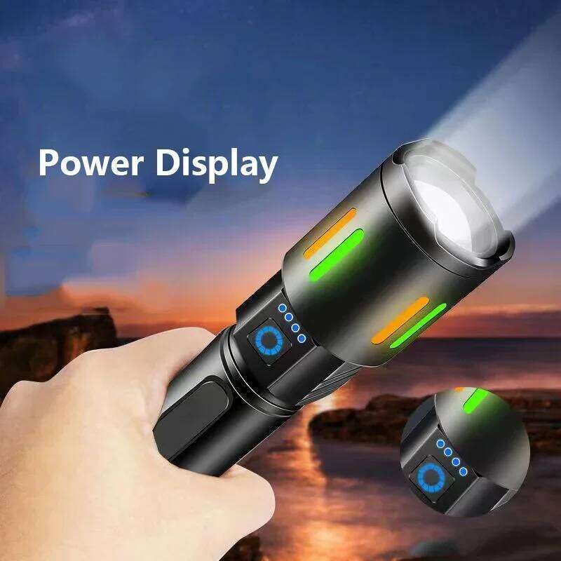 High Powerful Rechargeable LED Flashlights Fluorescence Zoom Waterproof aluminum Lantren Long Range Tactical Torch Camping Z260301