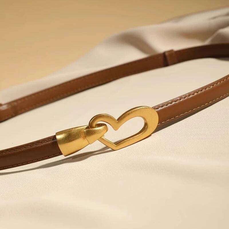 Women's Stylish All-match Slim Skirt Belt Narrow Soft Genuine Leather Fashion Accessory for Ladies S260228