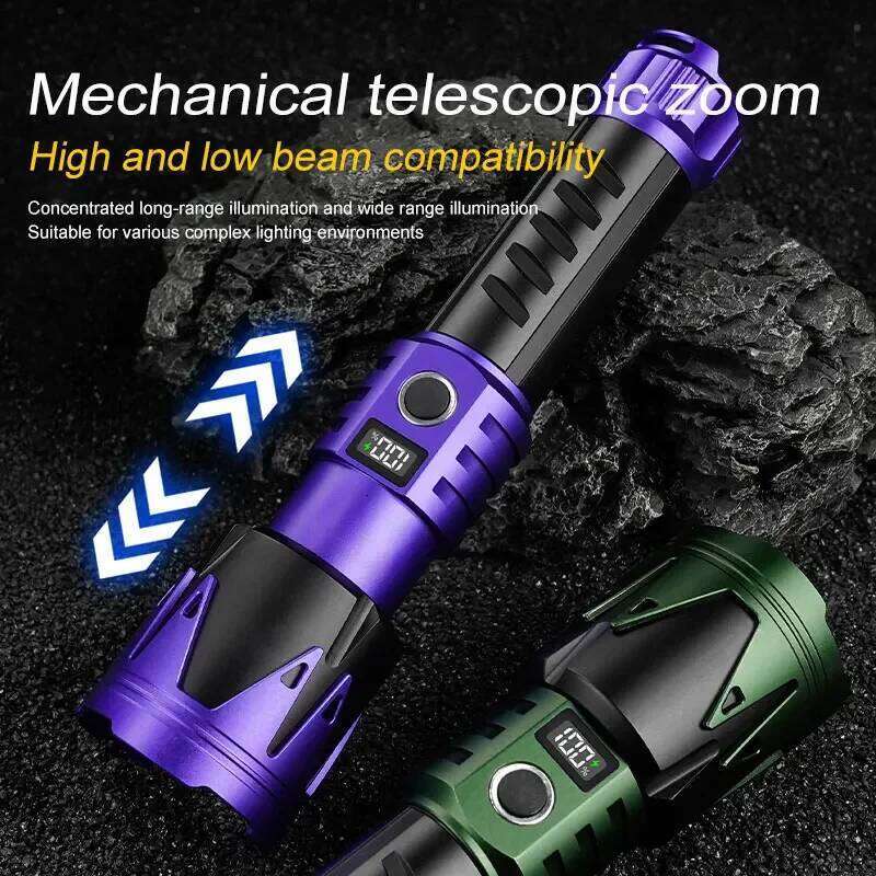 Powerful LED Flashlight Aluminium Alloy Tactical Flashlights Waterproof Zoomable Torch for Camping Hiking Z260301
