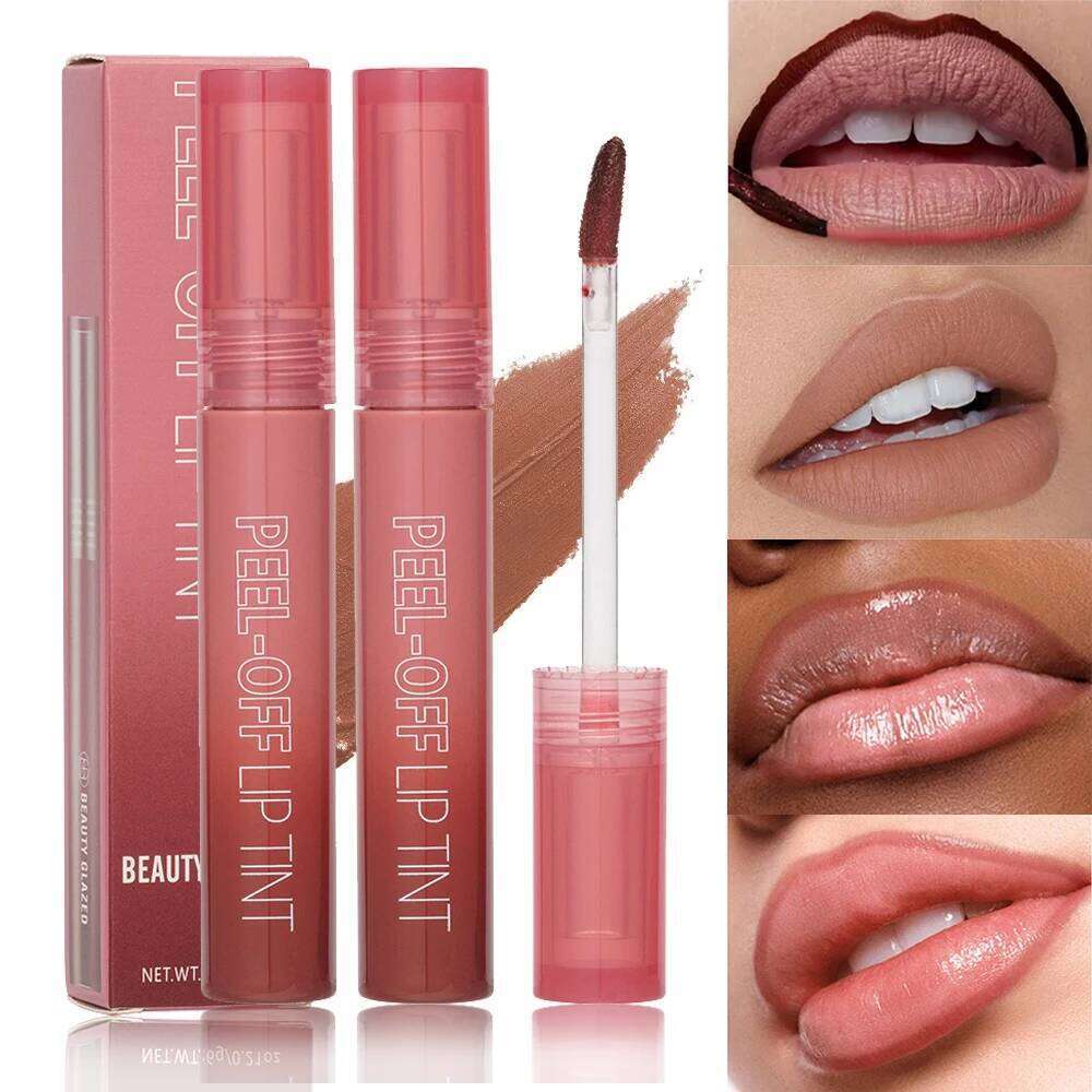 6 Color Peel Off Liquid Lipstick Waterproof Long Lasting Amazing Lip Gloss Women Sexy Makeup Tear Pull Lips Mask Cosmetic H260302