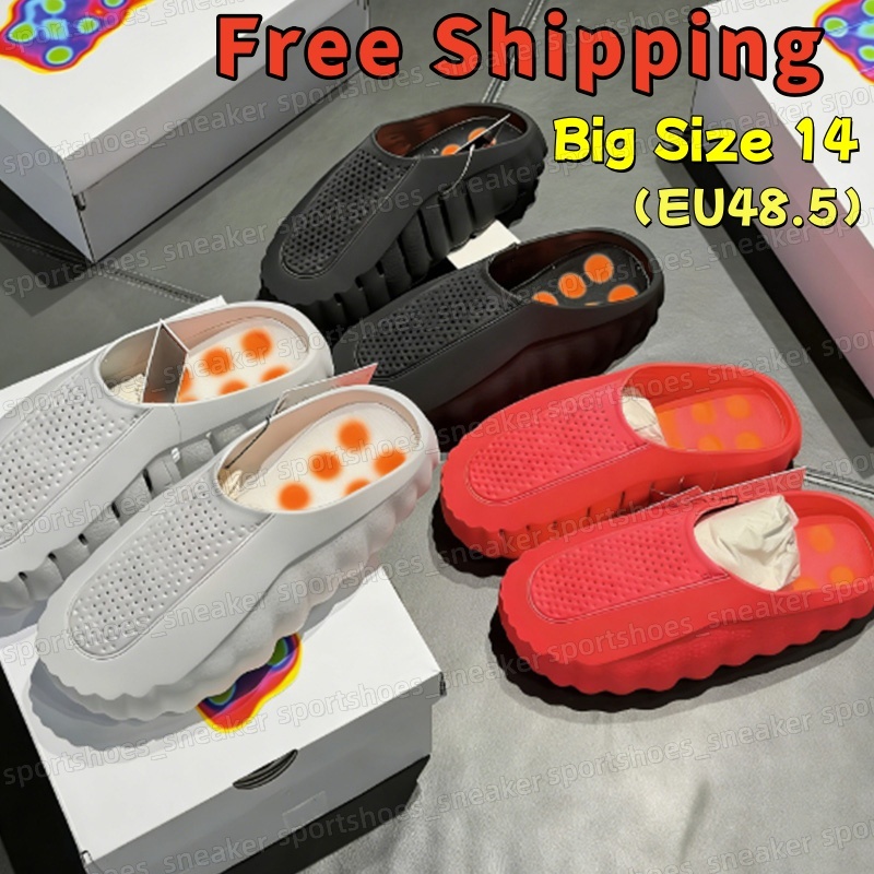 Designer Sandals Mind 001 Slides Mind001 Slippers Soft Rubber Tech Slide Team Red Fragment Light Smoke Grey Black Mens Women Summer Beach Slipper Big Size 14