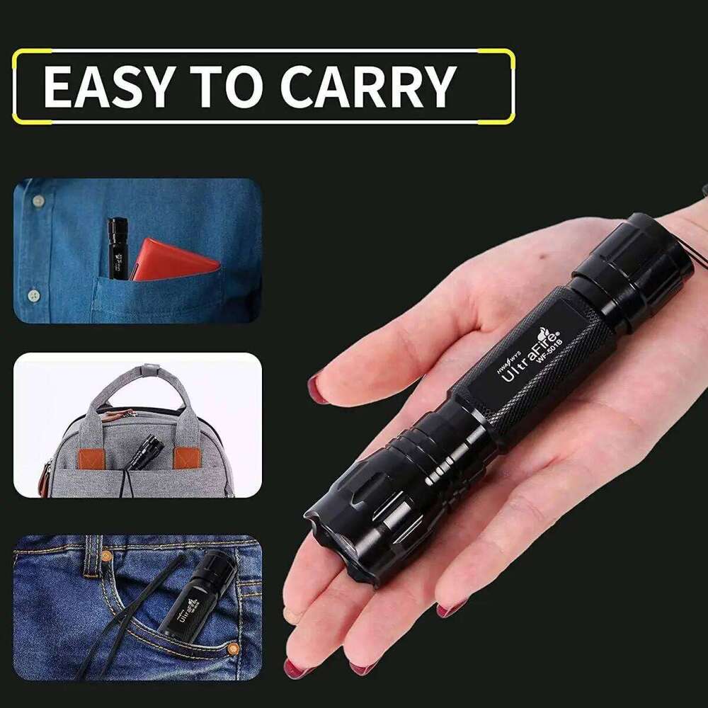 UltraFire WF-501B Super Bright LED Flashlight 18650 Rechargeable Torch Powerful Flash Light High Power Lantern Camping Lamp Z260301