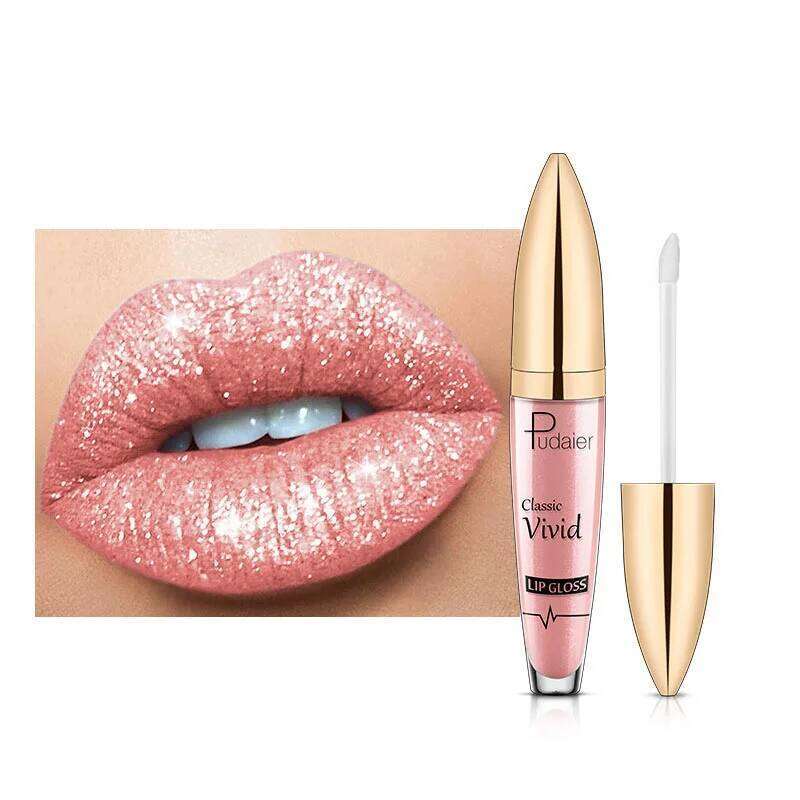 Waterproof Shimmer Pearl Colour Lip Gloss 18 Colors Matte Glitter Liquid Lipstick Diamond Sexy Make Up H260302