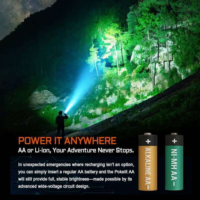 ACEBEAM High CRI EDC Flashlight Pokelit AA Rechargeable LED Flashlights Wide Voltage Mini Torch For Camping Survival Convoy Work Z260301