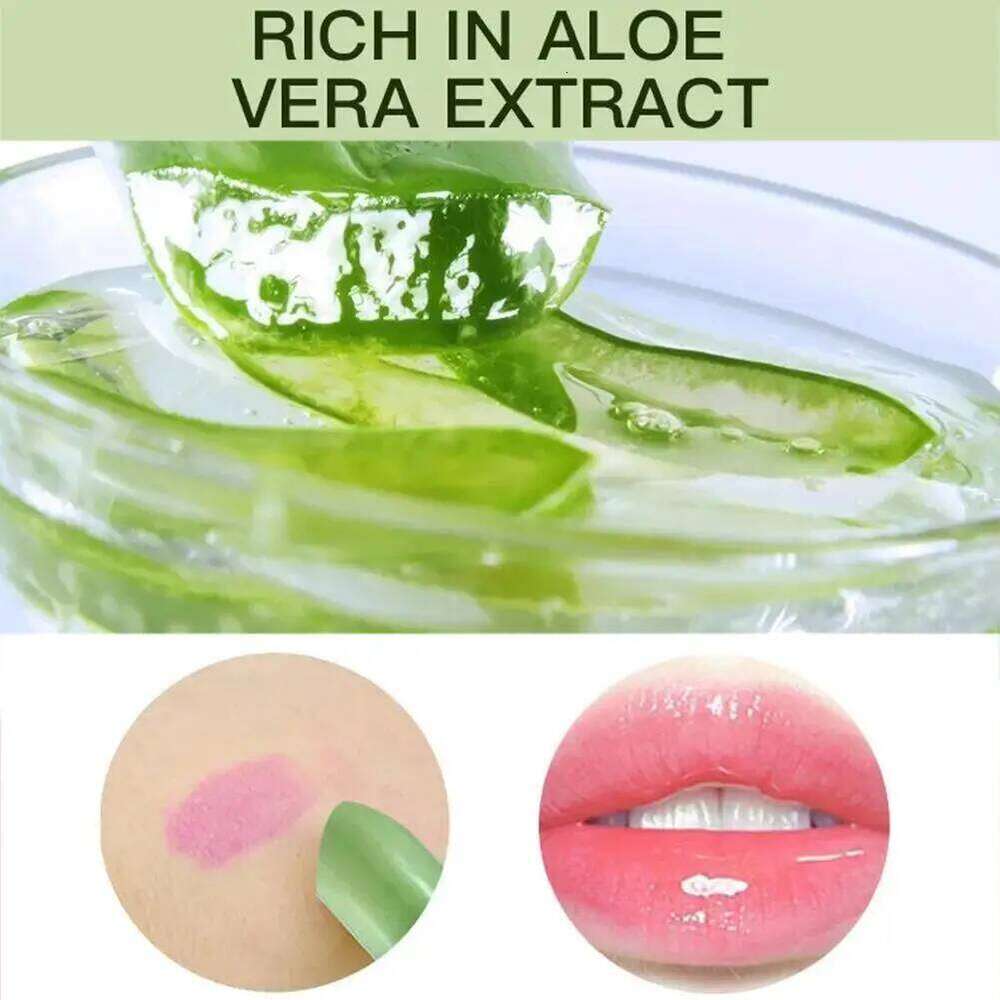 1/3/5PCS Moisture Lip Balm Aloe Vera Natural Lipbalm Temperature Changed Color Lipstick Long Lasting Nourish Lips Care Makeup H260302