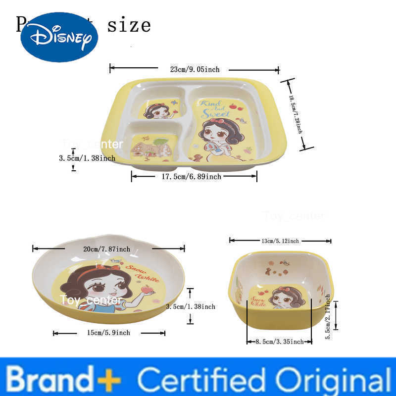 Disney 1pc Cartoon Snow White melamine tableware Plate Bowl Cup Fork and spoon Family Dinner Birthday party durable tableware H260302