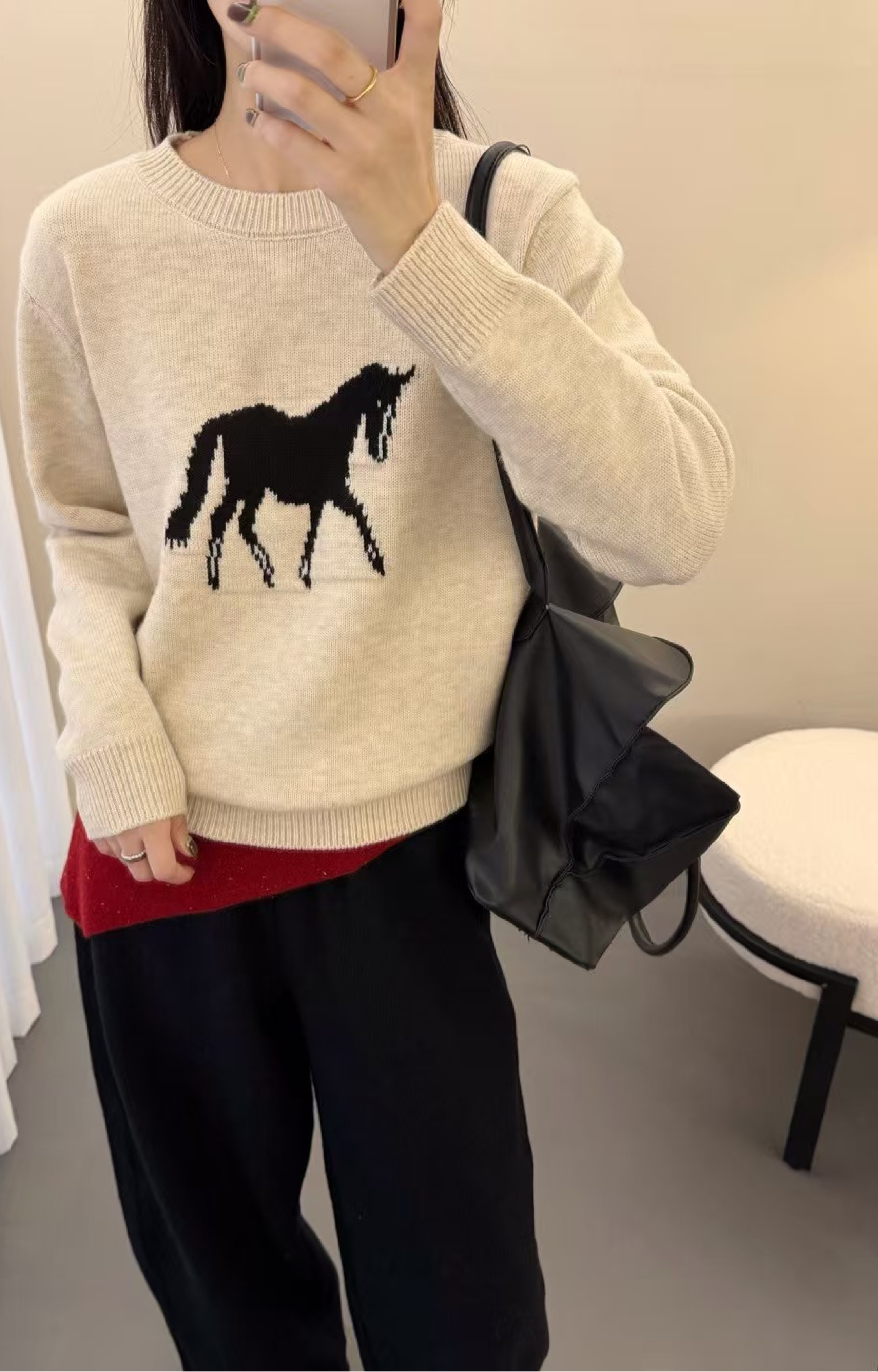 Women's Sweaters Cute Creative Knitted Pullover Pattern Cartoon Vintage Top Soft Trendy Fashionable Casual-chic Female Street Sweater