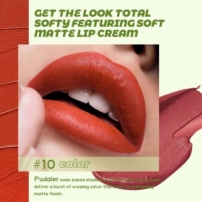 1pc Matte Velvet Lip Gloss - Waterproof Non-Removal Non-Sticky Lipstick, multiple colors, Highly Saturated, Perfect Gift Choice H260302