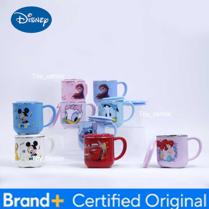 Disney 1pc Cartoon Single handle stainless steel cup dinner Party Birthday gift for milk coffee water Stainless steel cup H260302