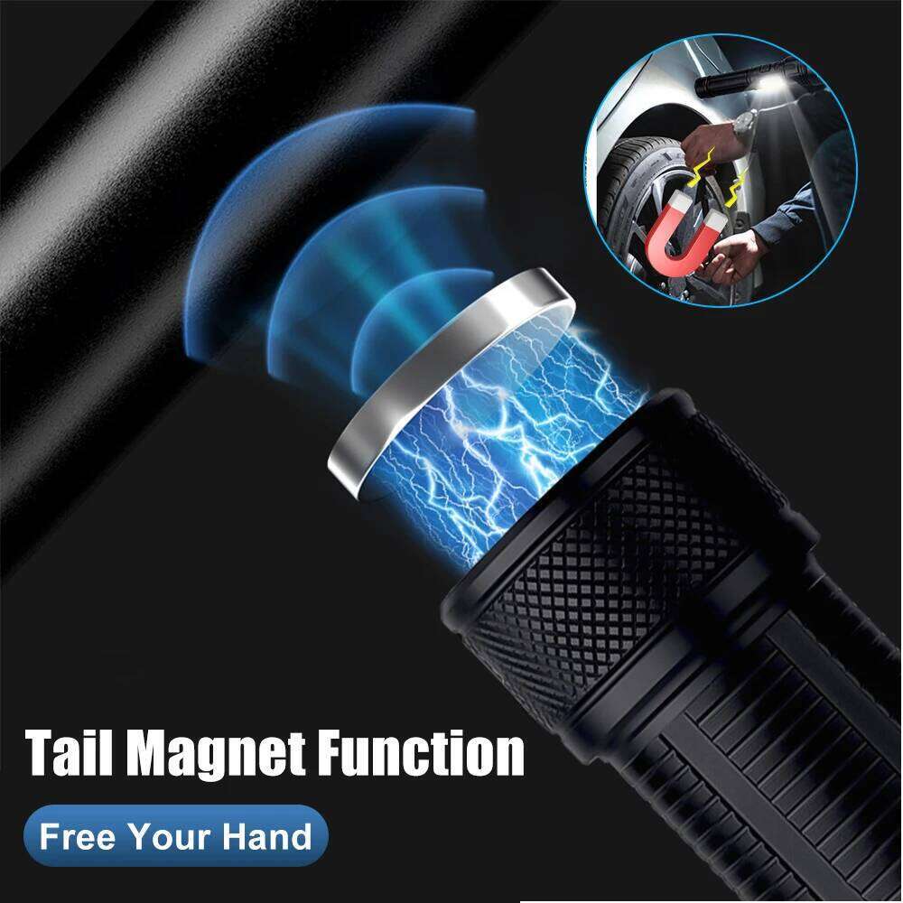 4 in 1 Zoomable Hunting Flashlight 30W 4000LM White+Green+Red+Blue 7 Modes Multi-color Outdoor Waterproof Type-C Charging Torch Z260301