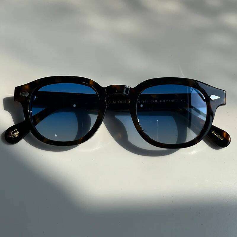 High Quality Acetate Sunglasses For Men And Women Designer Brand Lemtosh Tortoise Black Frame Vintage Sun Glasses Gradient lense 26Y0302