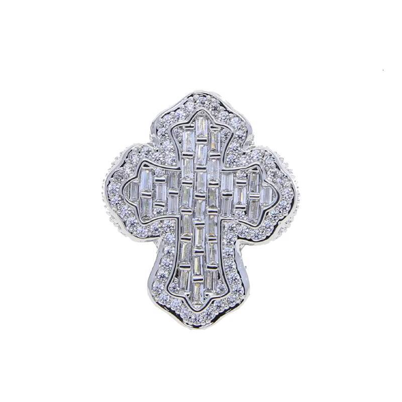 Wholesale Hotsale 925 Sterling Silver Fine Fashion Mens Iced Out Jewelry Hip Hop Style VVS Moissanite Lab Diamond Ring