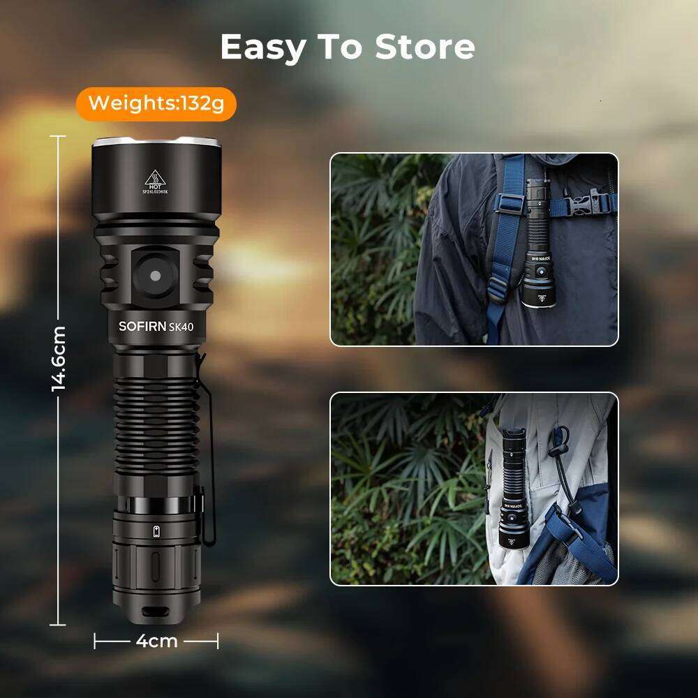 NEW SOFIRN SK40 3200lm Tactical Flashlight 580m Powerful Bright SFT70 LED IP68 waterproof Torch with Dual Switch Z260301