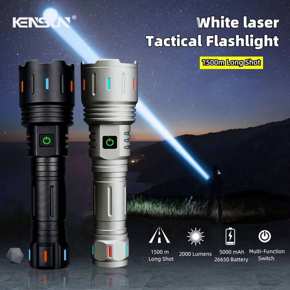 High Power LED Flashlight Super Bright Spotlight Lantern USB Rechargeable Powerful Tactical Torch With Fluorescent Strong Light Z260301