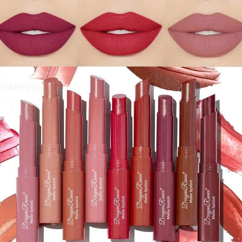 Velvet Matte Waterproof Not Fade Blam Easy To Rotating Lipstick Pen Sexy Rich Color Lip Gloss H260302