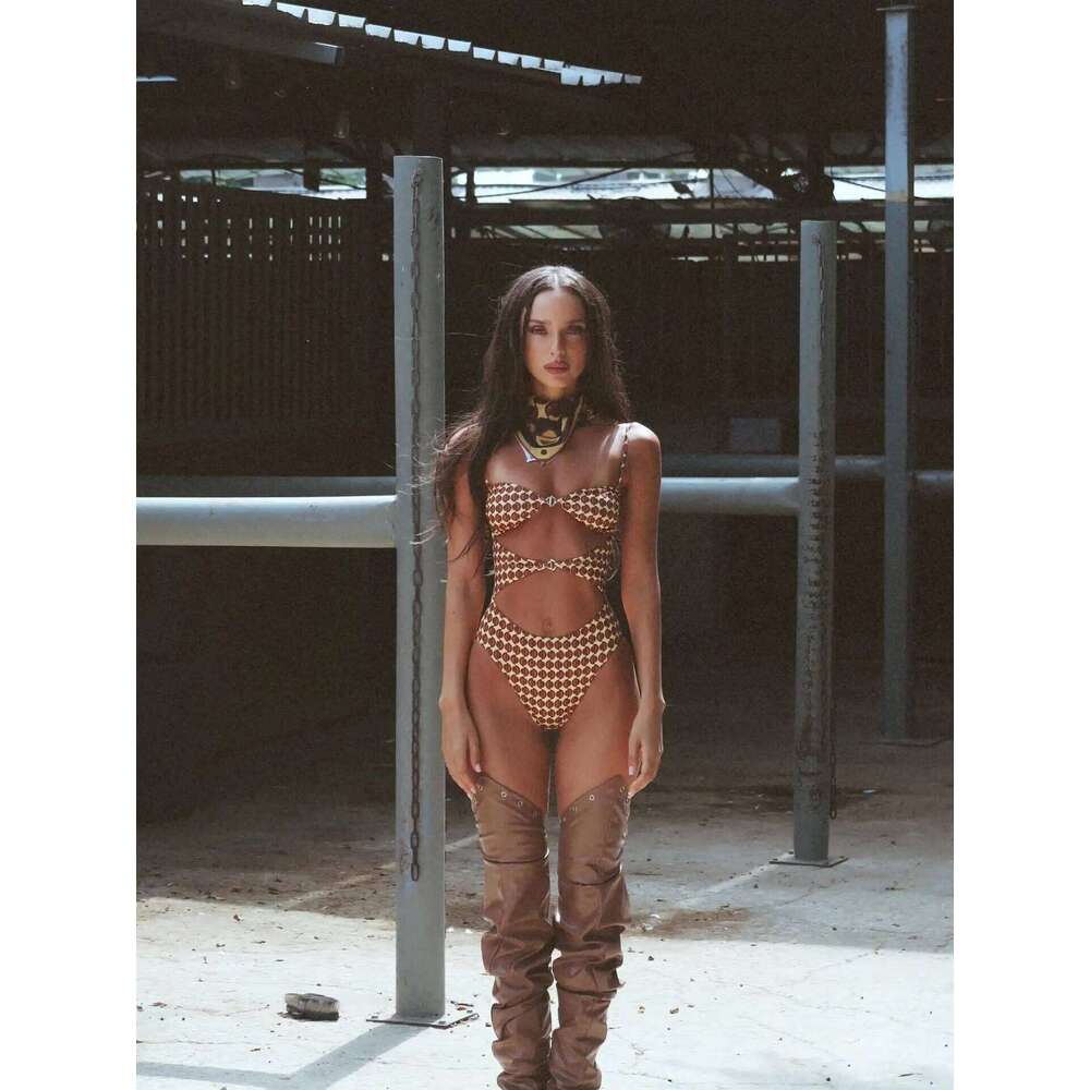 Sexy Halter Swimsuit with Pants Swimwear Women Brazilian Bikini High Leg Bathing Suit Summer Female Z260301