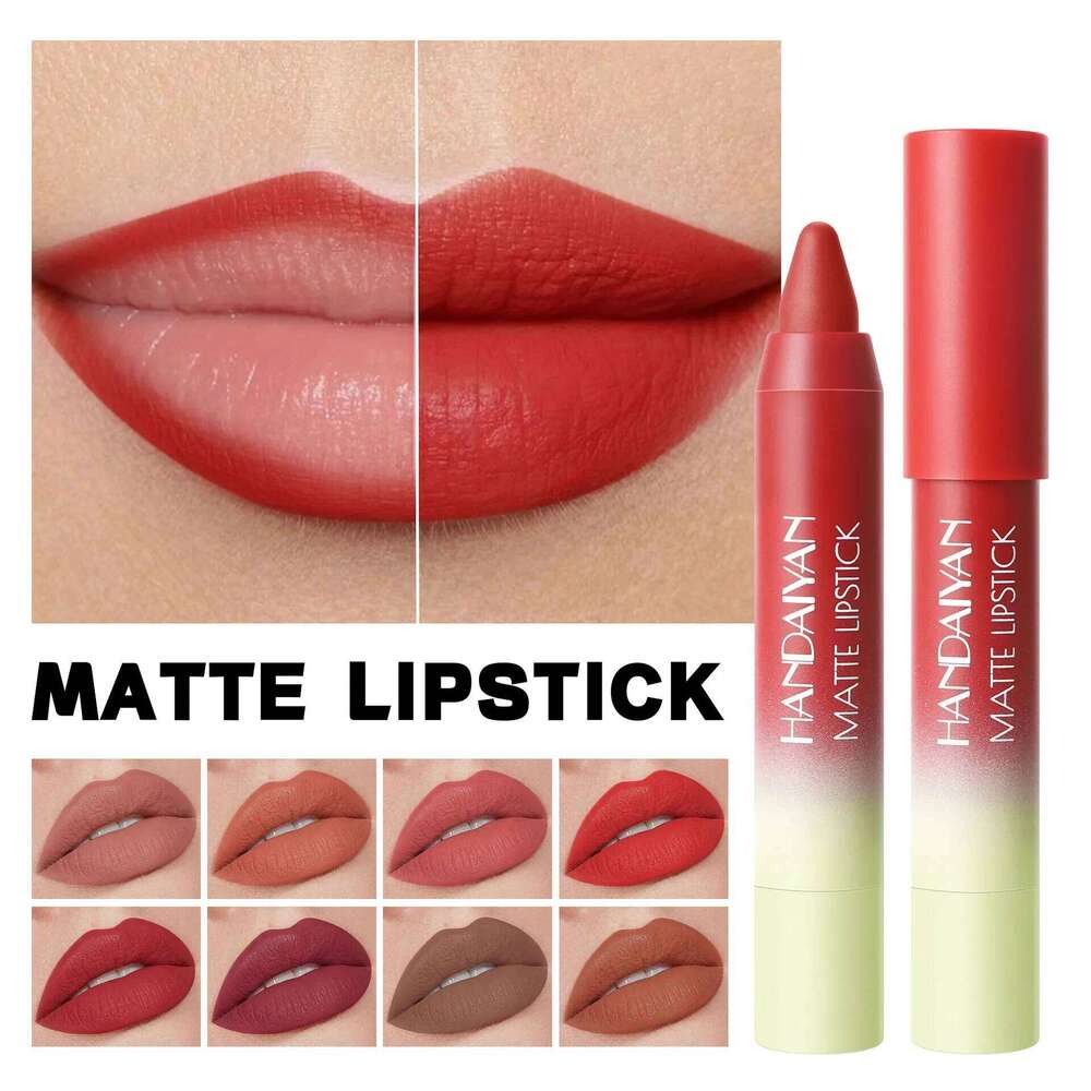 Matte Waterproof Lipstick 8 Colors Velvet Liner Long Lasting Non Stick Cup Lip Crayon Silky Sexy Makeup Pen H260302
