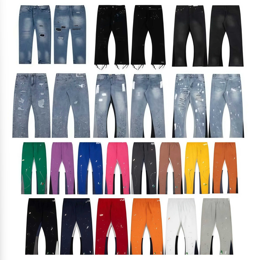 Designer jeans Pants Trousers Sweatpants Fashion Men's and womens color combinations black red and grey Hip Hop Elastic Waist Trousers Sportswear Pants jogger pants