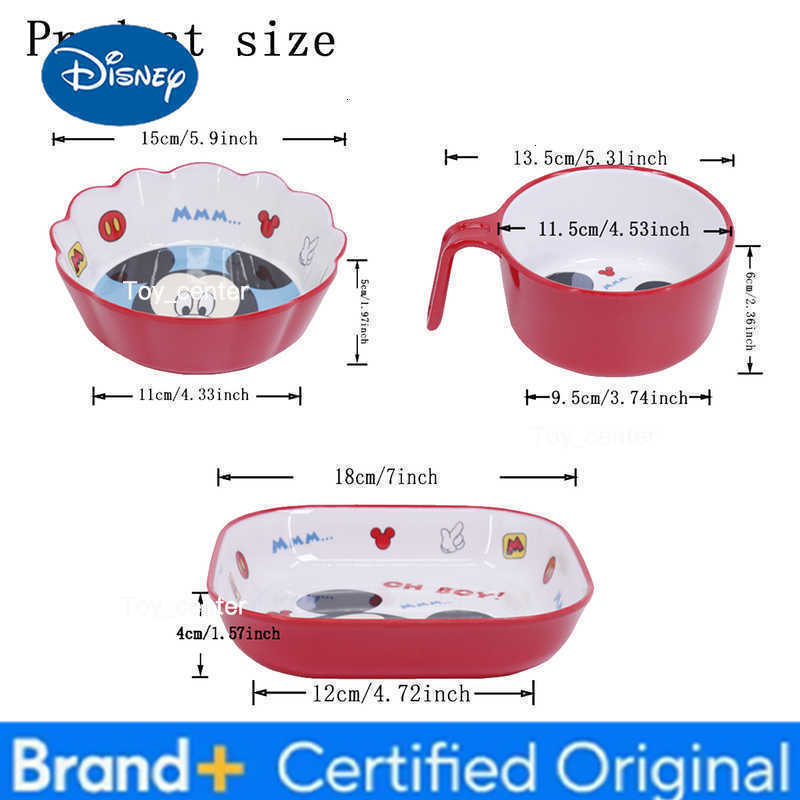 Disney 1pc Mickey Mouse cartoon Melamine tableware Family Dinner Birthday party Christmas drop resistant tableware H260302